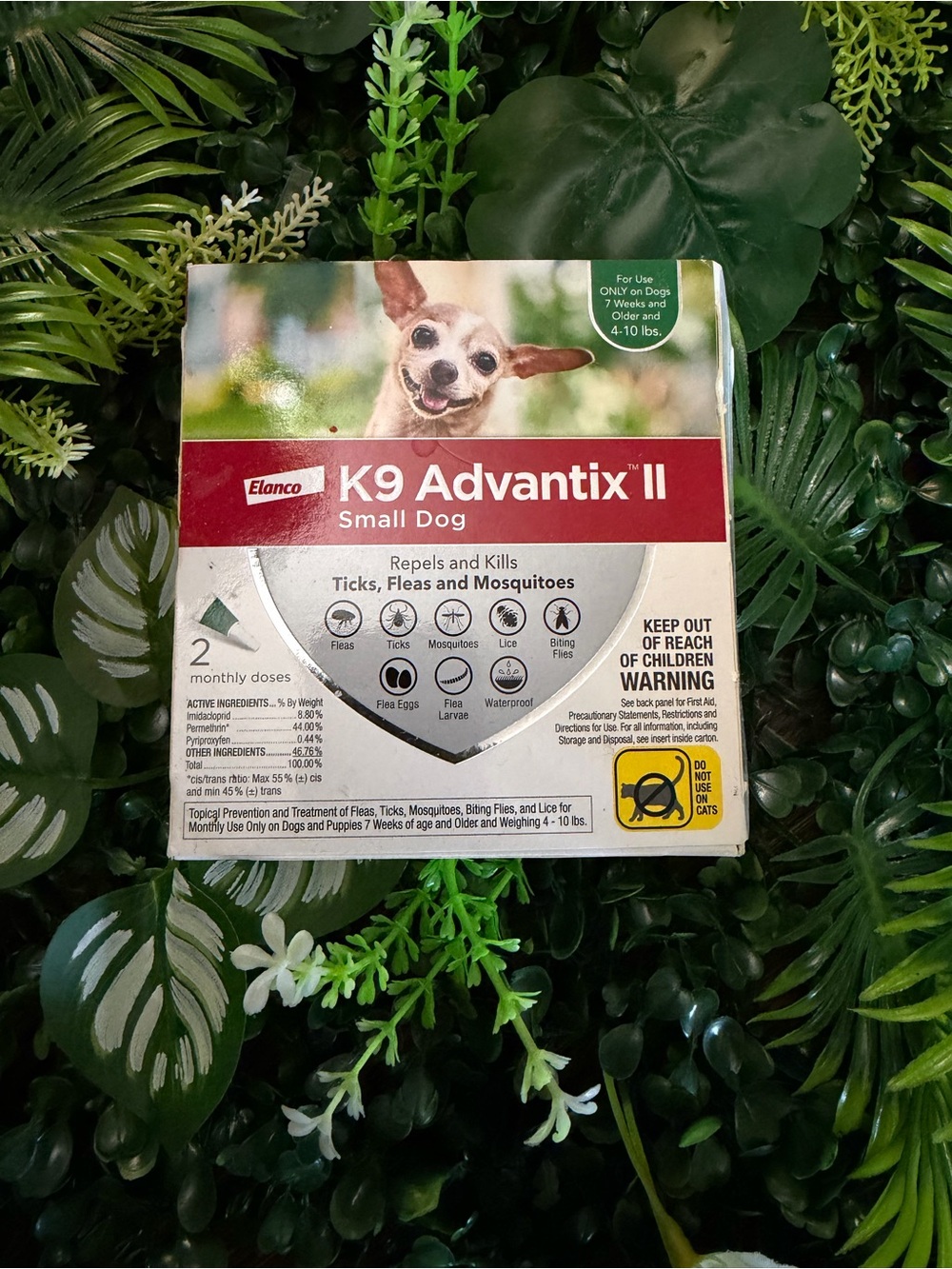 Elan K9 Advantix II Small Dog Flea & Tick Treatment - White, Red